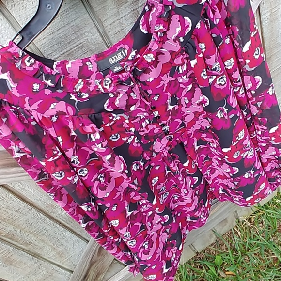 Ana A New Approach Women’s Floral Blouse B1 - Picture 3 of 5